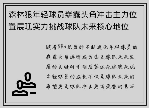 森林狼年轻球员崭露头角冲击主力位置展现实力挑战球队未来核心地位